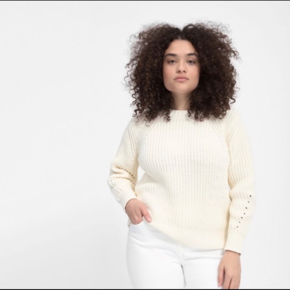 Everlane The Texture Cotton Crew Sweater. Size L.